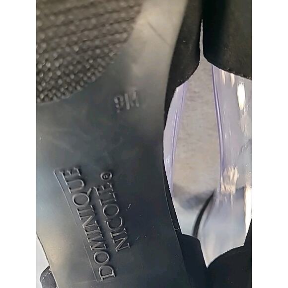 Black Chunky Heels – Women’s 9M –Ankle Strap Sandals – Goth Festival GUC - Picture 10 of 11